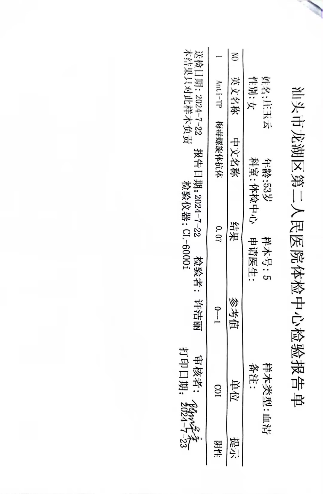 2024.7.22獲得術(shù)前三項(xiàng)